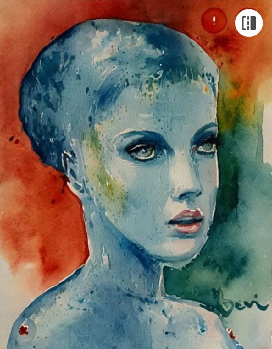 Regard d'Azur, version digitale — Métamorphose aquarellée