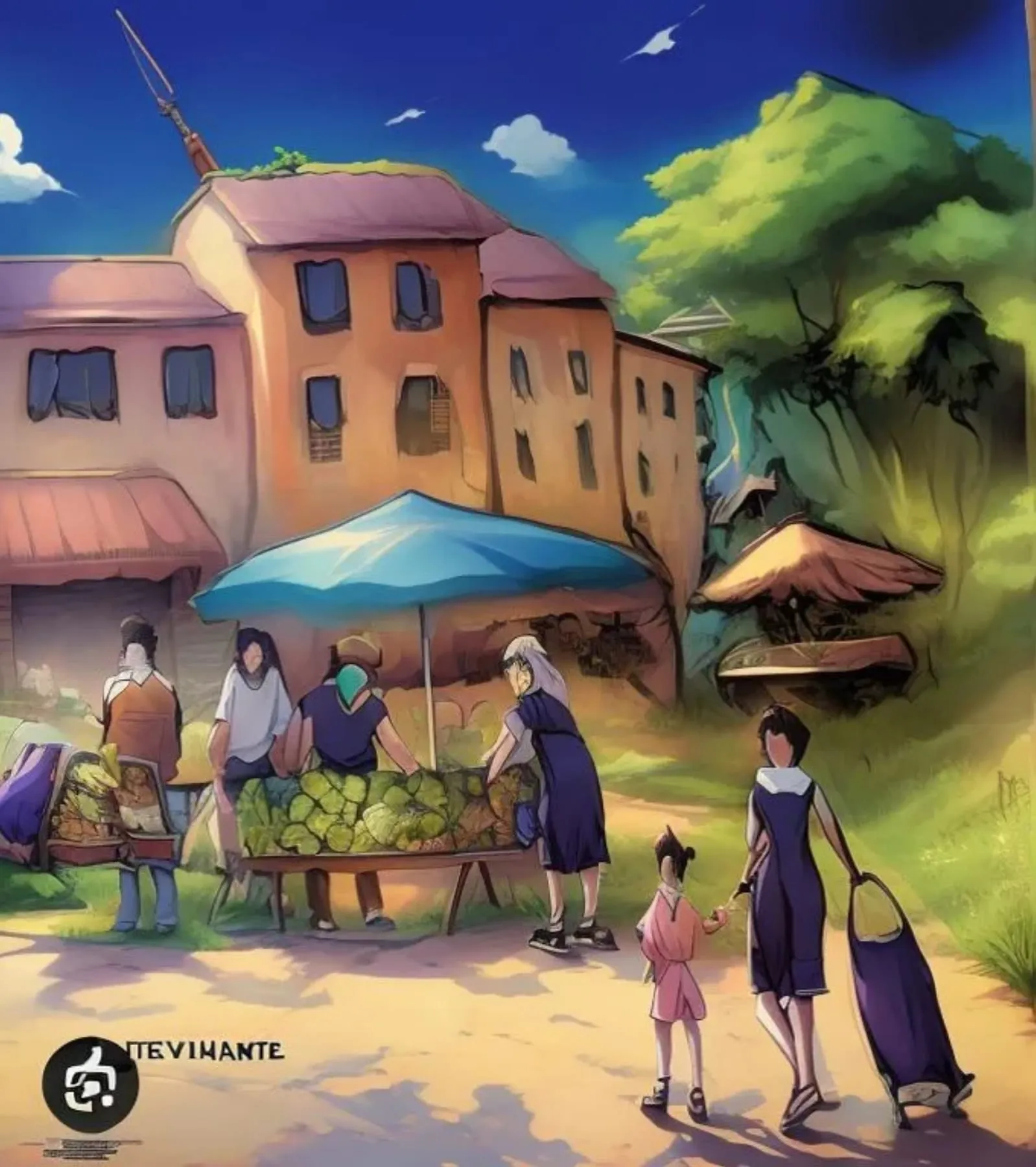 Couleurs du Midi, version digitale — Style illustration narrative